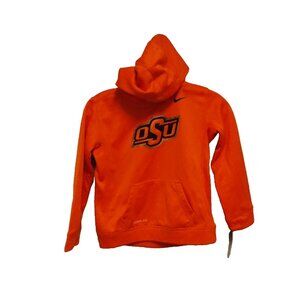 NCAA Oklahoma State Cowboys Logo on Orange Hooded Pullover Nike Size 4